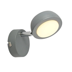 Kinkiet MILD 1x6W LED, szary/chrom, barwa ciepła 3000K, 91-66534