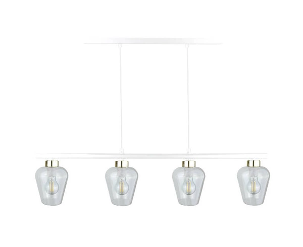 Lampa wisząca 4xE27 FLOS WHITE/GOLD LONG