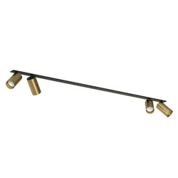 Lampa 4 punktowa podtynkowa MONO SURFACE IV szer. 118cm GU10 | mosiądz 7747