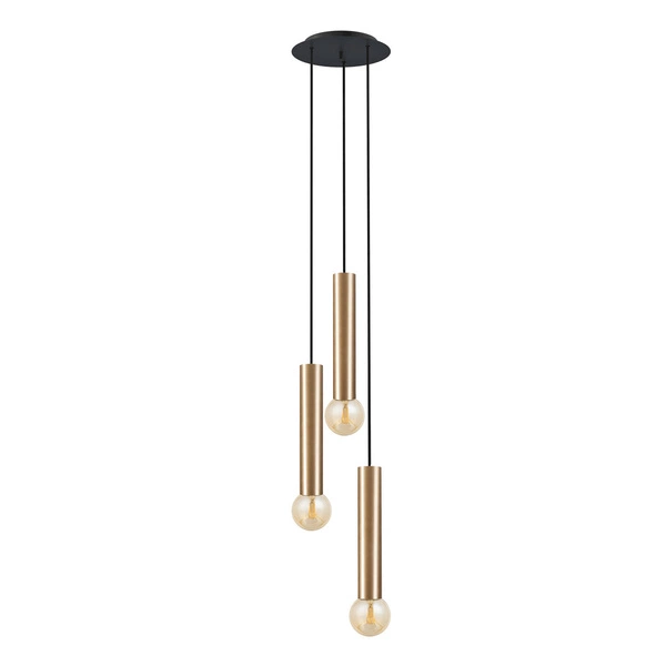 Lampa wisząca BATON III wys. 130cm 3xE27 | mosiężny 7855