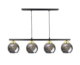 Lampa wisząca 4xE27 MINOR BLACK/GOLD LONG