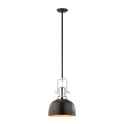 Lampa wisząca Laredo śr. 32,5cm E27 | czarny/chrom