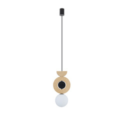 Lampa wisząca DROPS WOOD B 216,5cm G9 | drewno/czarny