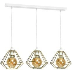 Lampa wisząca INDUSTRIALNA LUPO WHITE/GOLD 3xE27 MLP6267