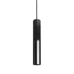 Lampa wisząca zwis kanciasta tuba rurka POLY L czarny śr. 5,5cm 8883