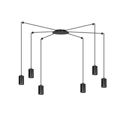 Lampa wisząca Emibig TRAKER 6 BL/Czarny 524/6