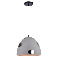 Lampa wisząca PATCH 31-43160 szara z chromowanymi dekorami 1x60W E27