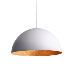 Lampa wisząca SFERA biało - miedziana 33,5cm