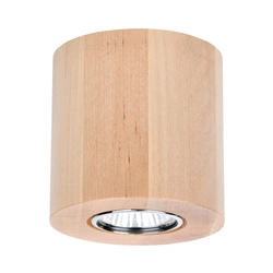 Okrągła Lampa Sufitowa Wooddream 1xGU10 Max.6W Drewno Brzozowe