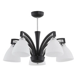 Lampa sufitowa do salonu Magnat  5xE27 wys. 41cm | czarny