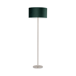 Lampa podłogowa Scarlett 1xE27 maks. 60W satynowy metal/przezroczysty kabel PVC/aksamitny zielony klosz