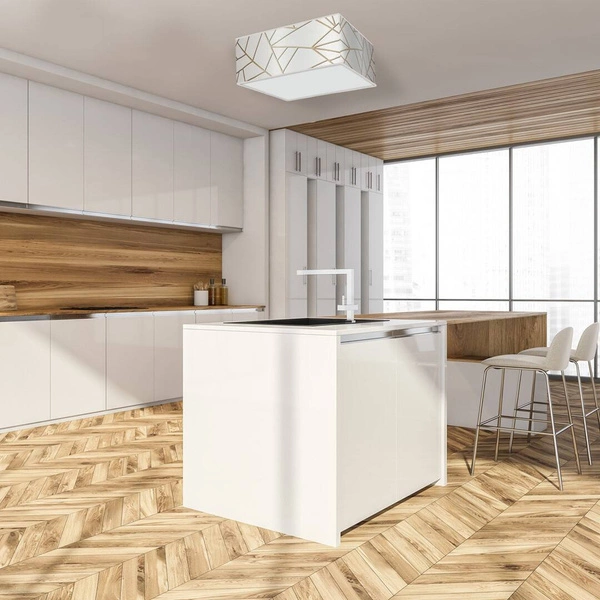 Lampa sufitowa ZIGGY WHITE, MLP7564, biały/złoty, 3x60W E27