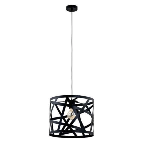 Ozdobna lampa wisząca AGAPA E27 wys. 110cm | czarny