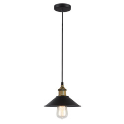 Lampa wisząca Kermio Retro śr. 21cm E27 |czarny