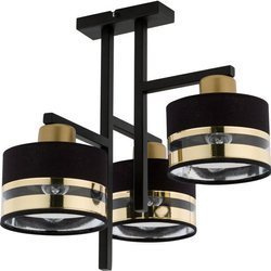 Nowoczesna lampa sufitowa PRO 3 PLAFON czarny/złoty 32147