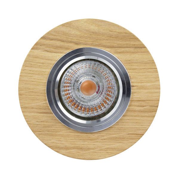 Vitar Wood Round Lampa Sufitowa Incl.1xLED GU10 6W Dąb Olejowany