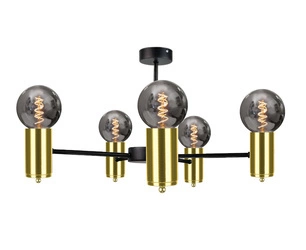 Lampa sufitowa 5xE27 ARDE BLACK/GOLD