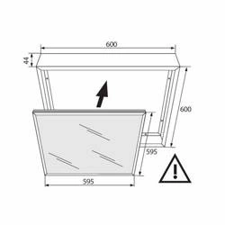 Ramka 60x60 do paneli LED Aluminiowa, EKP9131