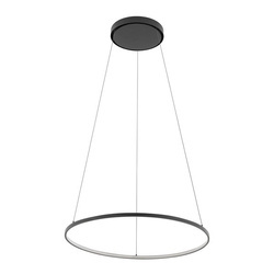 Lampa wisząca CIRCOLO LED szer. 60cm 21W barwa ciepła 3000K | czarny