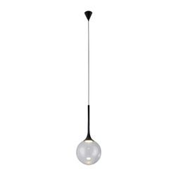 Lampa wisząca Ballare w zestawie 1xLED Zintegrowany 720lm 2700K 9W Metal Czarny/Czarny Kabel PCV/Szkło Przezroczyste