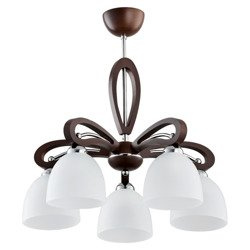 Lampa sufitowa żyrandol nowoczesny GRACJA VIGO wenge/biały śr. 50cm