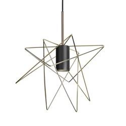 Lampa wisząca druciana zwis nowoczesna GSTAR śr. 30cm | złoty czarny 8854