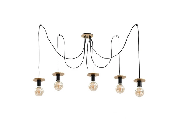 Lampa wisząca 5xE27 SATURN GOLD