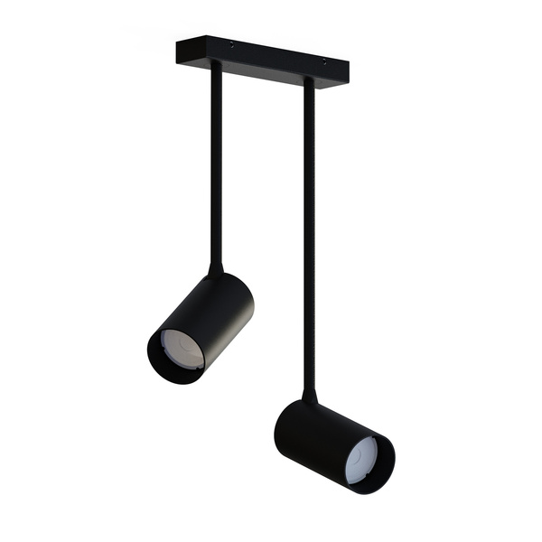 Lampa punktowa natynkowa MONO LONG II wys. 36cm 2xGU10 | czarny