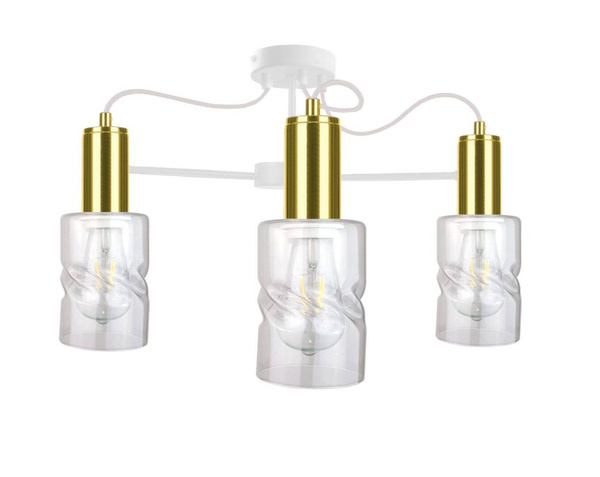 Lampa sufitowa 3xE27 INGER WHITE/GOLD