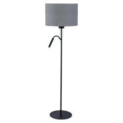 Lampa podłogowa z abażurem nowoczesna HOTEL PLUS szary śr. 47cm 9072