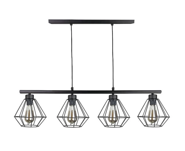 Lampa wisząca 4xE27 FEBRIS BLACK LONG