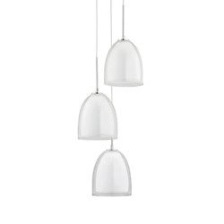 Lampa wisząca ALFA RONDA BIAŁA 3xE27 34cm | 60141