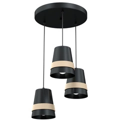 Lampa wisząca VENEZIA BLACK 3xE27