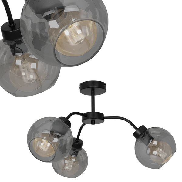 Lampa sufitowa żyrandol SOFIA SMOKED MLP6594