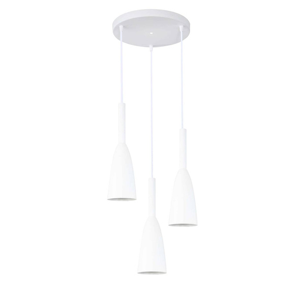 Lampa wisząca SOLIN, biała, 3x60W E27