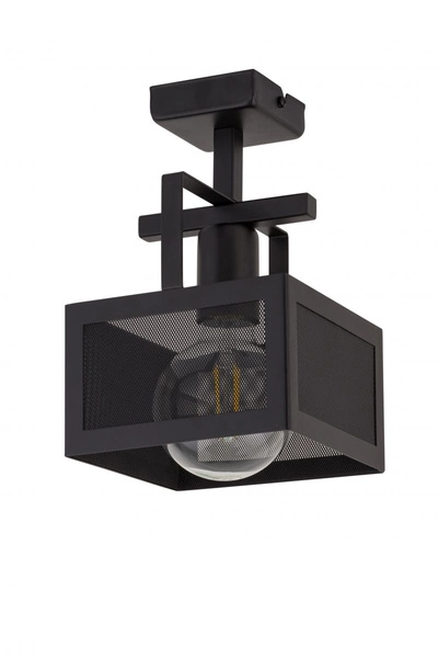 Lampa sufitowa siatka ALBERT 1 PLAFON czarny 32178