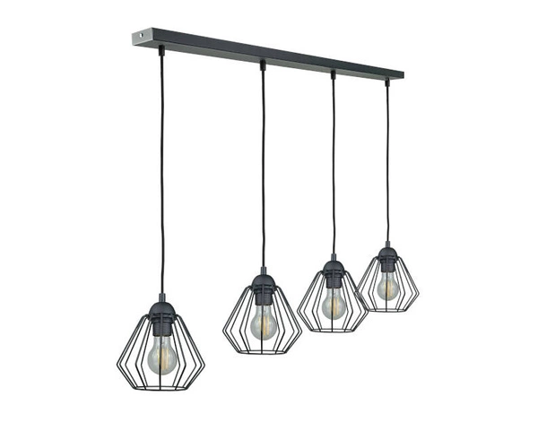 Lampa wisząca 4xE27 VILIS BLACK