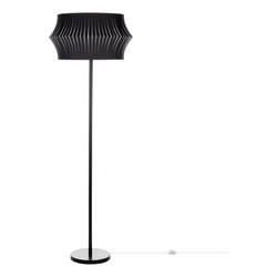 Lotus Lampa Podłogowa 1xE27 Max.60W Czarny/Czarny PVC/Antracyt