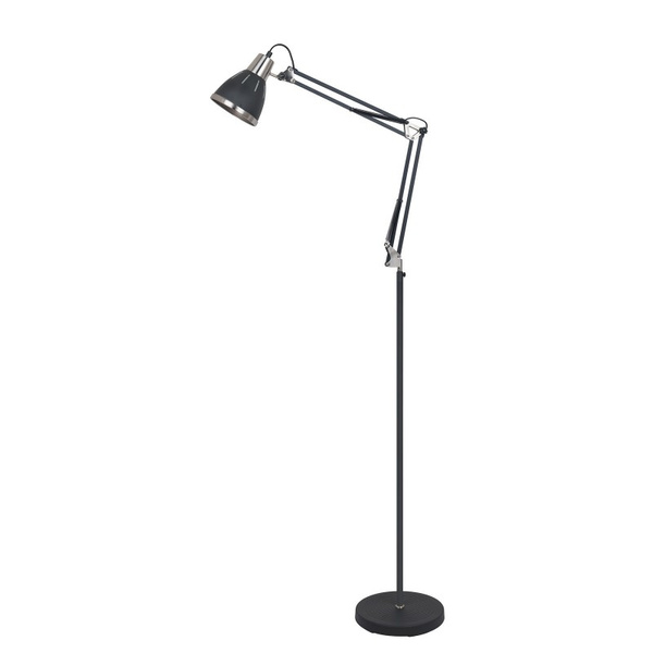 Lampa stojąca na wysięgniku Retro Remiro 158,4cm E27 | czarny