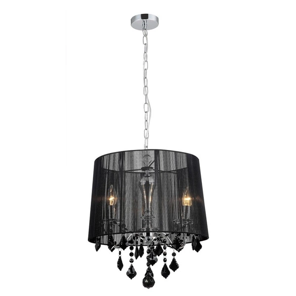 Lampa wisząca CORNELIA śr. 43cm 3xE14 | biały/chrom/transparentny