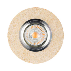 Vitar Sandstone Round Lampa Sufitowa Incl.1xLED GU10 6W Piaskowiec/Chrom