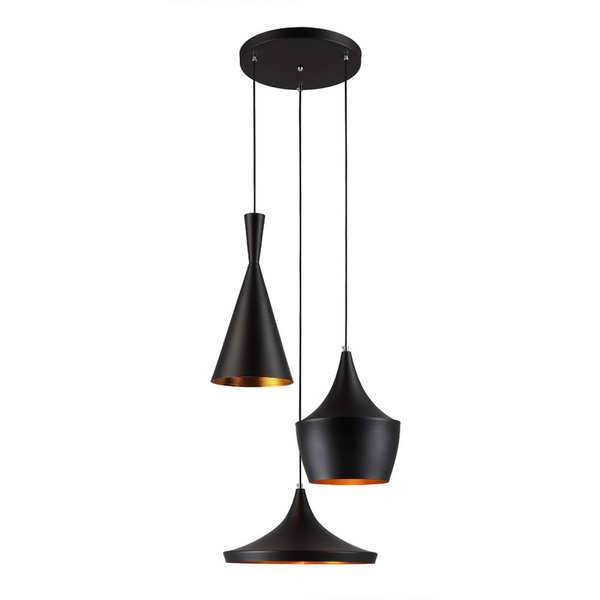 Lampa wisząca PEDRO śr. 49cm 3xE27 |cczarny/mosiężny