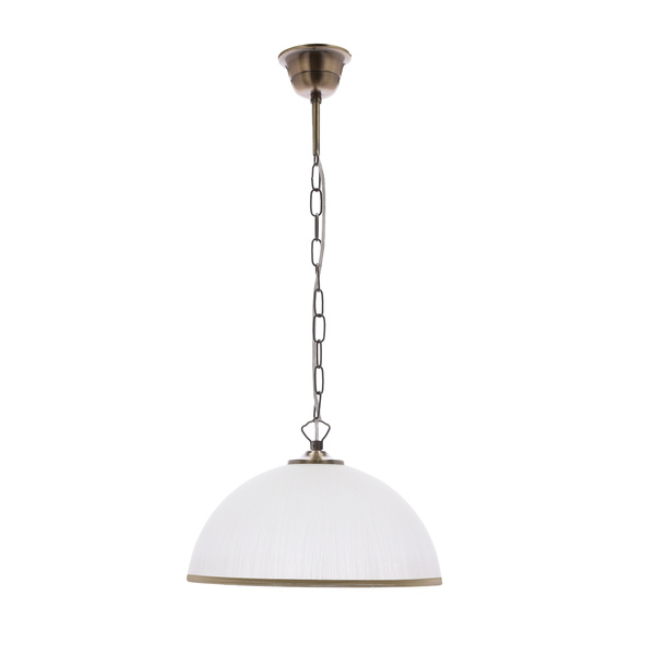 Lampa wisząca SUGAR 31-77752 patynowa/klosz biały 1x60W E27