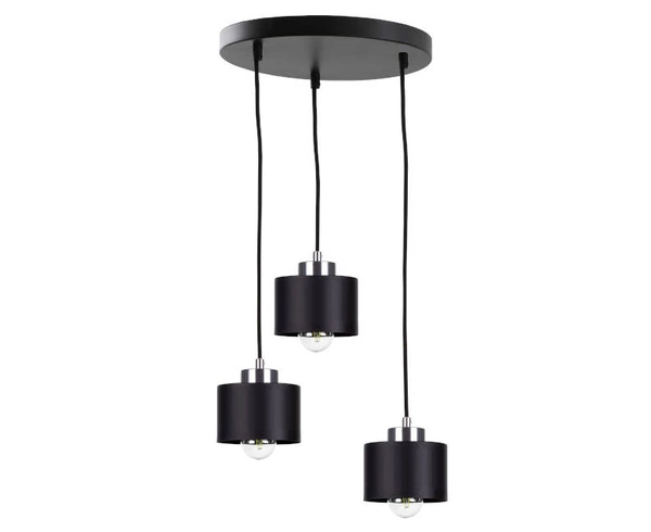 Lampa wisząca 3xE27 SIMPLY BLACK/SILVER