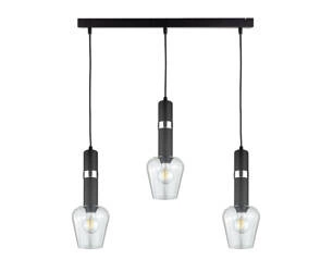 Lampa wisząca 3xE27 VERBUM BLACK/SILVER