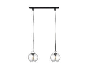 Lampa wisząca 2xE27 MIRAGE BLACK/SILVER