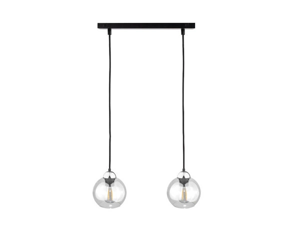 Lampa wisząca 2xE27 MIRAGE BLACK/SILVER