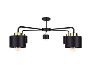 Lampa sufitowa 5xE27 SIMPLY BLACK/GOLD