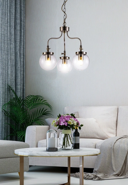 Lampa wisząca BALLET 33-70869 patynowa 3x40W E27