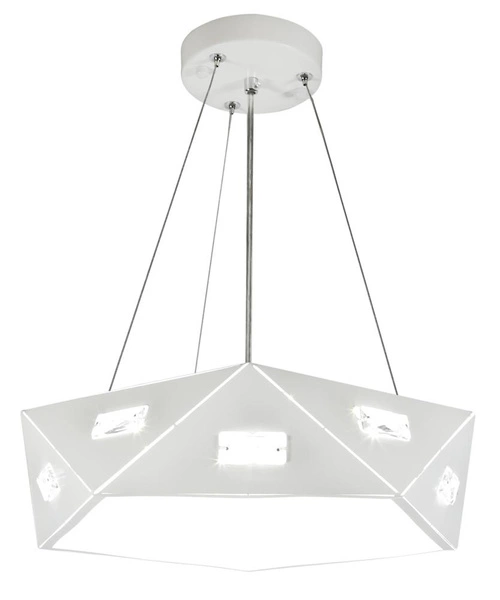 Nowoczesna lampa wisząca z kryształkami NEMEZIS 31-59147, 3x40W G9, biała